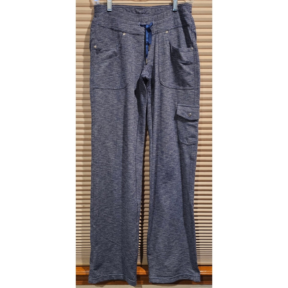 Kuhl Mova Straight Leg Cargo Pants Heathered Blue Indigo Womens Size 4 Reg